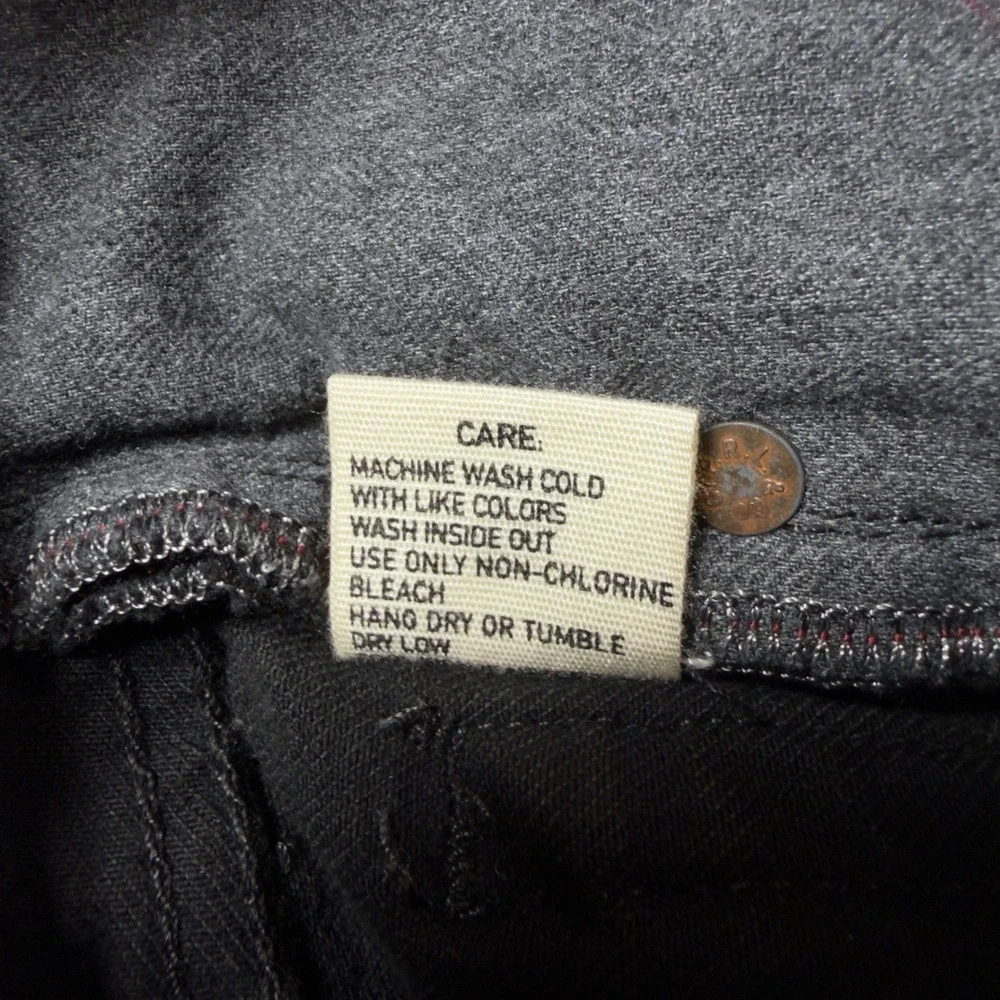 Polo Ralph Lauren Hampton Straight Black Denim Jeans‎ Mens 35x30 Cotton RL Logo